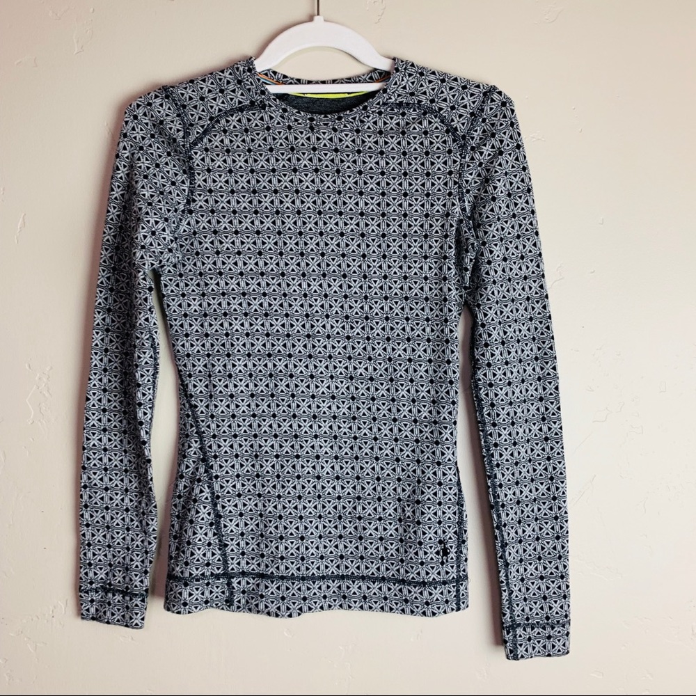 Smart Wool Long Sleeve Wool Base Layer Black XS